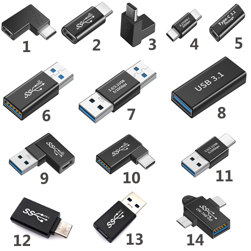1 Ʈ = 14pcs usb3.0 90   USB 3.1  C - US..